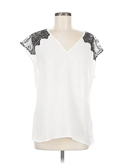 Pre-owned Banana Republic Short Sleeve Blouse In White