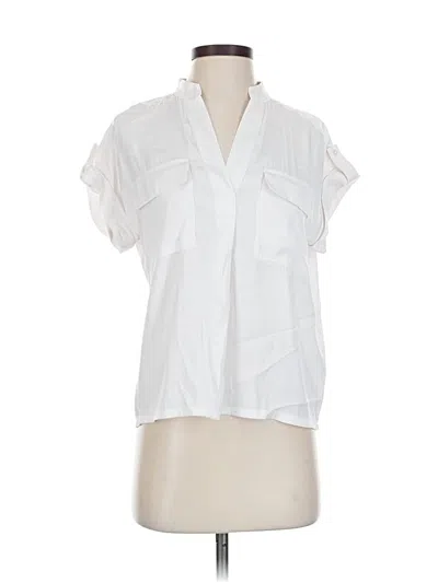 Pre-owned Banana Republic Short Sleeve Blouse In White