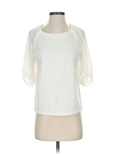 Pre-owned Banana Republic Short Sleeve Blouse In White