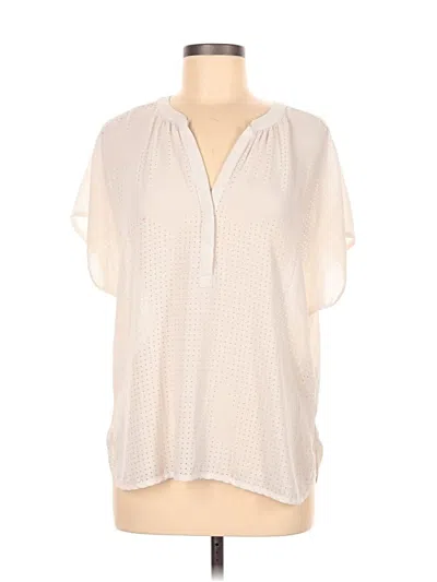 Pre-owned Banana Republic Short Sleeve Blouse In White