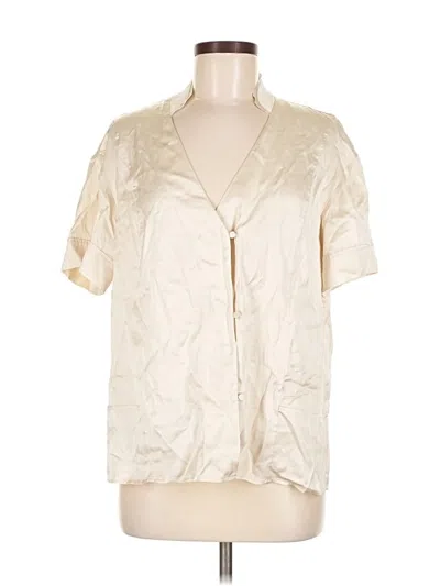 Pre-owned Banana Republic Short Sleeve Blouse In White
