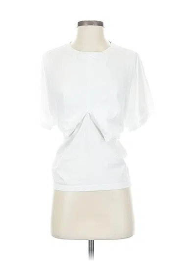 Pre-owned Banana Republic Short Sleeve Blouse In White
