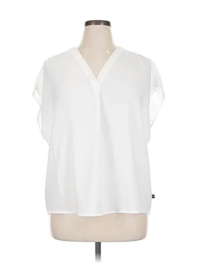 Pre-owned Banana Republic Short Sleeve Blouse In White