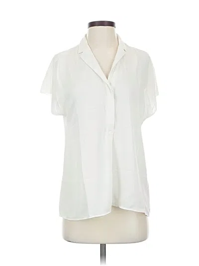 Pre-owned Banana Republic Short Sleeve Blouse In White