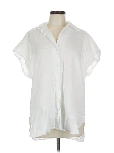 Pre-owned Banana Republic Short Sleeve Blouse In White