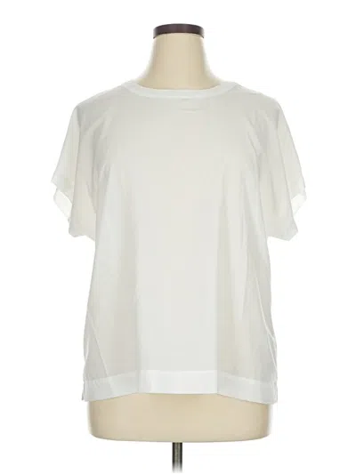 Pre-owned Banana Republic Short Sleeve Blouse In White