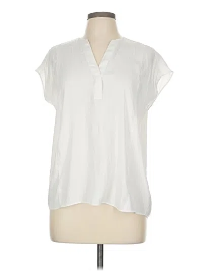 Pre-owned Banana Republic Short Sleeve Blouse In White