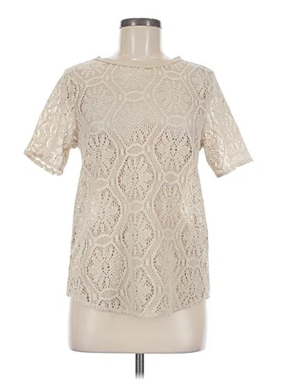 Pre-owned Banana Republic Short Sleeve Blouse In White