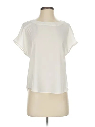 Pre-owned Banana Republic Short Sleeve Blouse In White