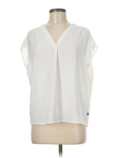 Pre-owned Banana Republic Short Sleeve Blouse In White
