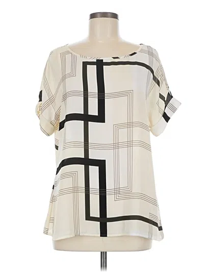 Pre-owned Banana Republic Short Sleeve Blouse In White