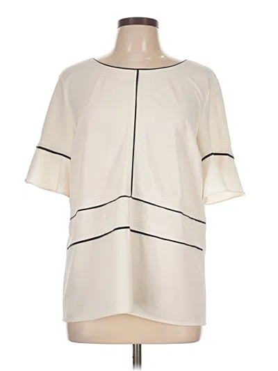 Pre-owned Banana Republic Short Sleeve Blouse In White