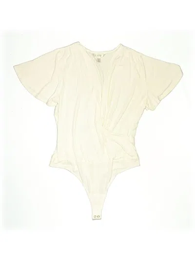Pre-owned Banana Republic Short Sleeve Blouse In White