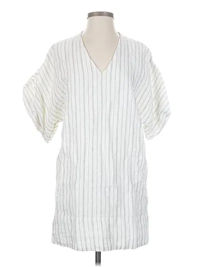 Pre-owned Banana Republic Short Sleeve Blouse In White