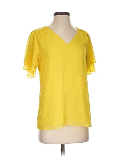 Pre-owned Banana Republic Short Sleeve Blouse In Yellow