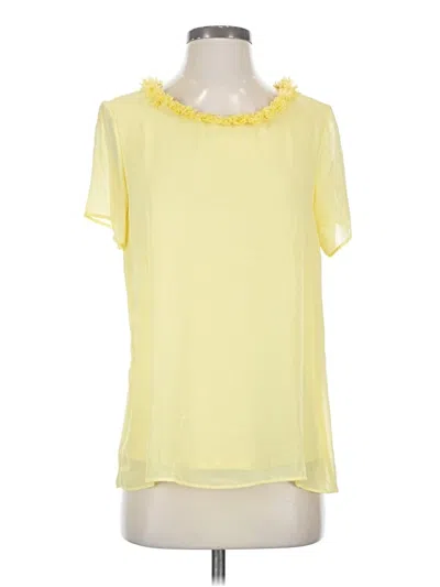 Pre-owned Banana Republic Short Sleeve Blouse In Yellow