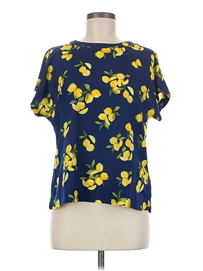 Pre-owned Banana Republic Short Sleeve Blouse In Yellow