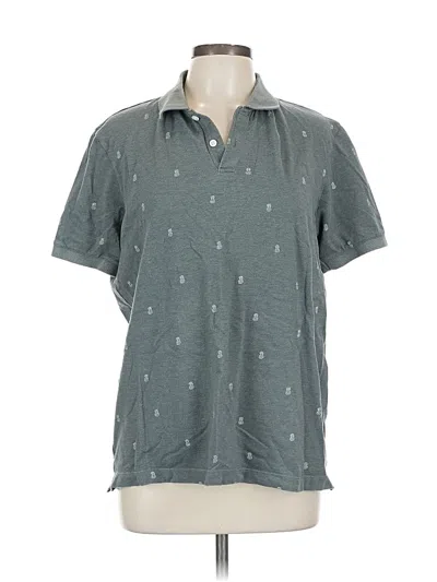 Pre-owned Banana Republic Short Sleeve Button Down Shirt In Gray