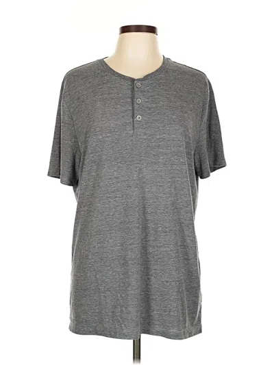 Pre-owned Banana Republic Short Sleeve Henley Shirt In Gray