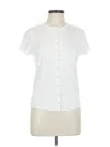 Banana Republic Short Sleeve Henley Shirt In White