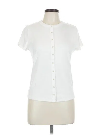Banana Republic Short Sleeve Henley Shirt In White