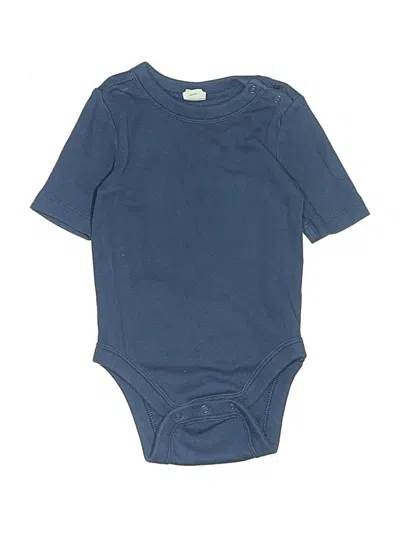 Pre-owned Banana Republic Babies' Short Sleeve Onesie In Blue