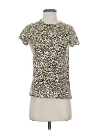Pre-owned Banana Republic Short Sleeve Top Gold Mock Neckline Tops
