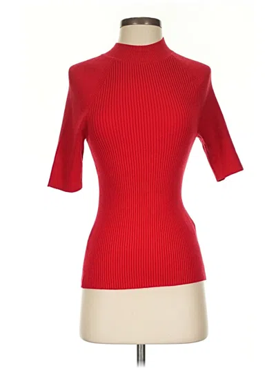 Banana Republic Short Sleeve Turtleneck In Red