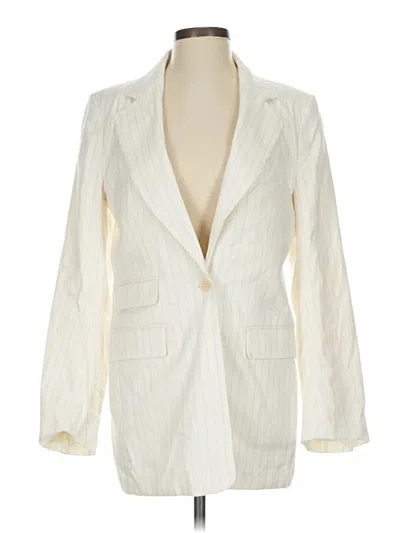 Pre-owned Banana Republic Silk Blazer Jacket In White