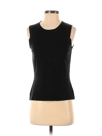 Pre-owned Banana Republic Silk Cardigan Sweater In Black