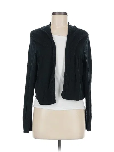 Pre-owned Banana Republic Silk Cardigan Sweater In Black