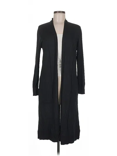 Pre-owned Banana Republic Silk Cardigan Sweater In Black