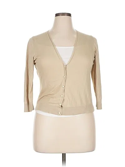 Pre-owned Banana Republic Silk Cardigan Sweater In Brown