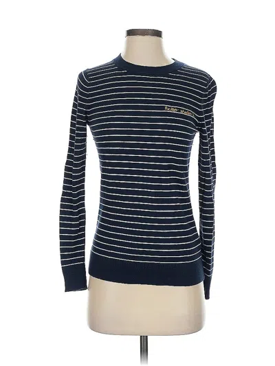 Pre-owned Banana Republic Silk Pullover Sweater In Blue