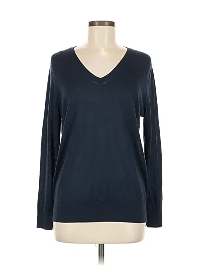 Pre-owned Banana Republic Silk Pullover Sweater In Blue