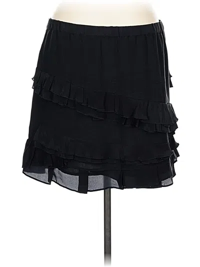 Pre-owned Banana Republic Silk Skirt In Black