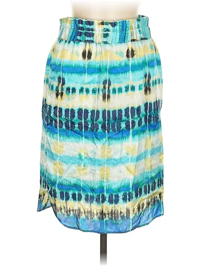 Pre-owned Banana Republic Silk Skirt In Blue
