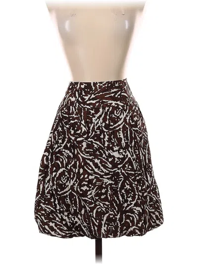 Pre-owned Banana Republic Silk Skirt In Brown