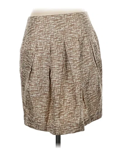 Pre-owned Banana Republic Silk Skirt In Brown