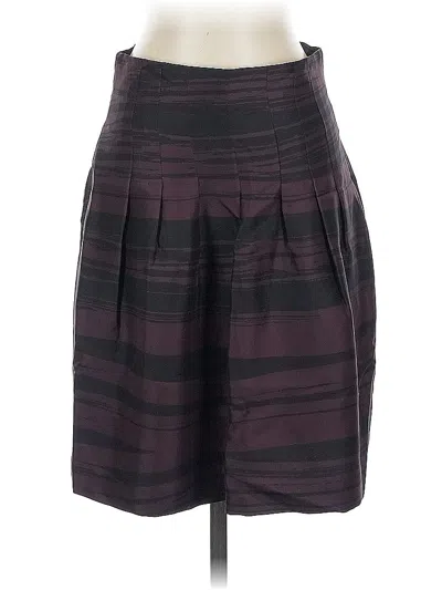 Pre-owned Banana Republic Silk Skirt In Burgundy