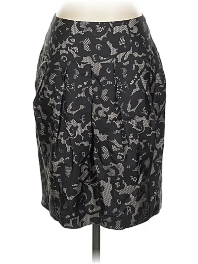 Pre-owned Banana Republic Silk Skirt In Gray