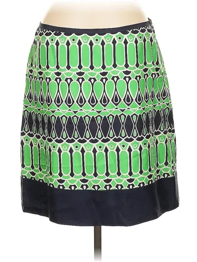 Pre-owned Banana Republic Silk Skirt In Green