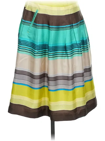 Pre-owned Banana Republic Silk Skirt In Green