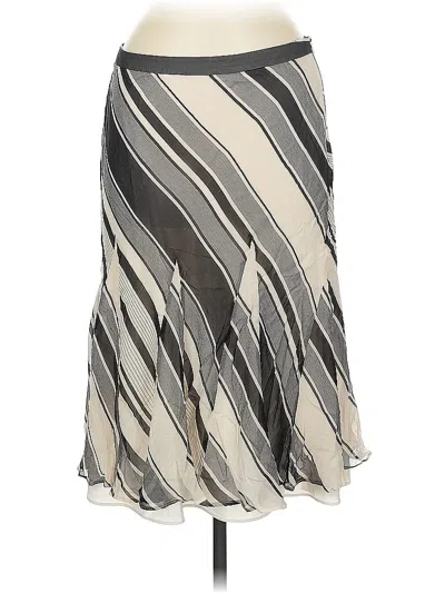 Pre-owned Banana Republic Silk Skirt In Silver