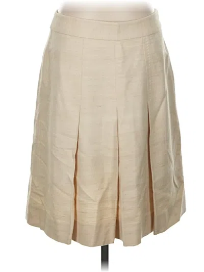 Pre-owned Banana Republic Silk Skirt In Tan