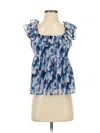 Banana Republic Sleeveless Blouse In Blue