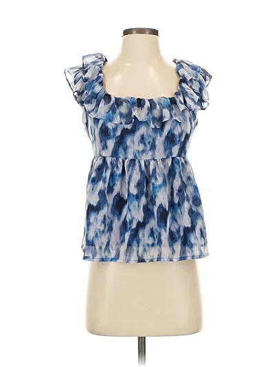 Banana Republic Sleeveless Blouse In Blue