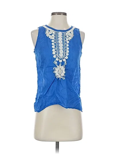 Pre-owned Banana Republic Sleeveless Blouse In Blue