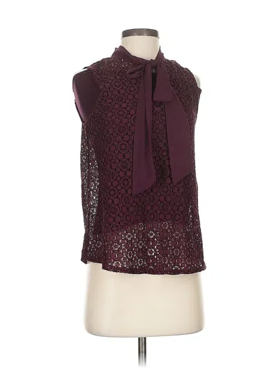 Pre-owned Banana Republic Sleeveless Blouse In Burgundy