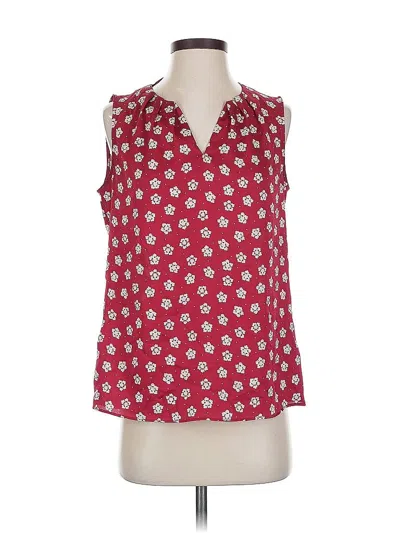 Pre-owned Banana Republic Sleeveless Blouse In Red